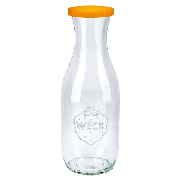 WECK Saftflasche 1062ml + Silikondeckel orange